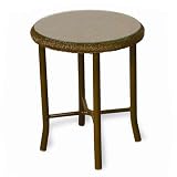 Lloyd Flanders Round Wicker End Table