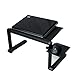 SOJITEK Black Mousepad Attachable to Folding Laptop Notebook Tray Book Stand - Does NOT Include Laptop Stand