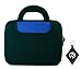 Motion Computing C5v 10.4 Inch Netbook Laptop Hard Nylon Neoprene Case with Internal and External pockets Color Black / Blue + Nuvur  Keychain (ND10NDB1)