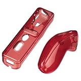 Hama Hardcase Set fuer Nintendo Wii Fernbedienung transparent rot