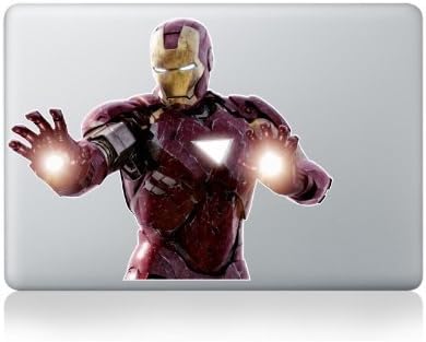 AsAir Comic Book Characters Vinyl Decal Sticker Art for Apple MacBook Pro/Air 13 inch (Iron Man 4)