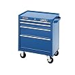 Waterloo PMX2704BU 26-1/2-Inch Wide by 18-Inch Deep by 32-Inch High Blue Tool Cabinet with 4 Ball Bearing Drawers and Tri Channel Construction