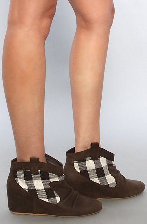 80%20 The Melody Ankle Hidden Wedge Bootie in Chocolate,Shoes for Women from 80%20