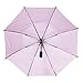 Silver UV Sun Blocking Umbrella w/ Light Pink Contrast Lining, XL 60 in. Windproof Vented Canopy, Auto Open, Includes Free Cover w/ Shoulder Carry Strap, Keeps You Cooler & Also Protects from Rain
