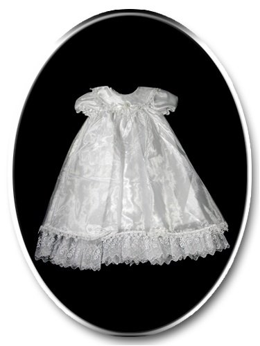 Honey Bee   Newborn Infant Baby Girls Christening Gowns  White