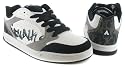 Airwalk "Ollie Graffiti" Boys Leather And Suede Skate Shoe - White/Navy