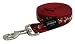 Rogz Stylish 5/8-Inch Scooter 6-Foot Dog Lead, Stylish Bones on Red Design