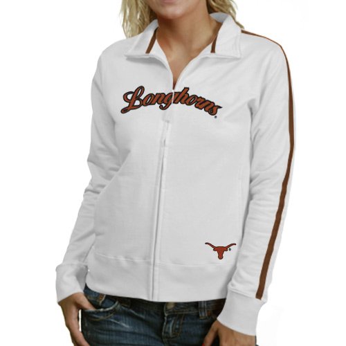 Texas Longhorns Ladies White Curve Full Zip Jacket (Medium)