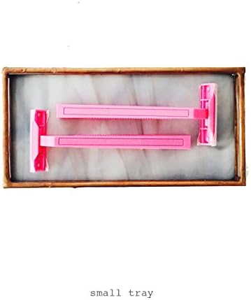 Small Carrara White Stained Glass Tray - 3" x 6" - Debbie Bean Amazon Handmade Feature Artisan