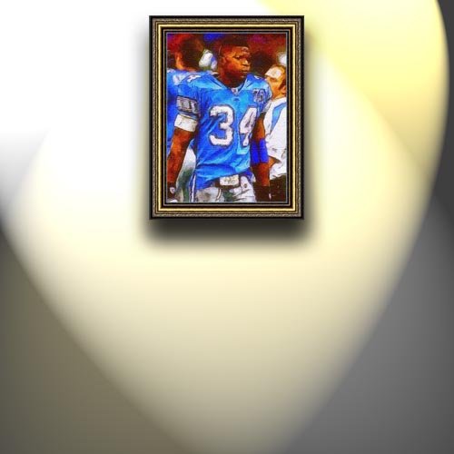 Completely Handpainted American Football Sport Painting, Custom Order FL5084, Oil on Canvas, with Option to Paint Jerry, Brett & Co. from Any Other Favorite Photograph or Picture, Unframed, Size 21'' x 30