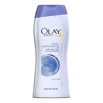 Olay Body Wash, Daily Exfoliating, with Sea Salts & Microbeads, 23.6 fl oz (700 ml) (Pack of 3)