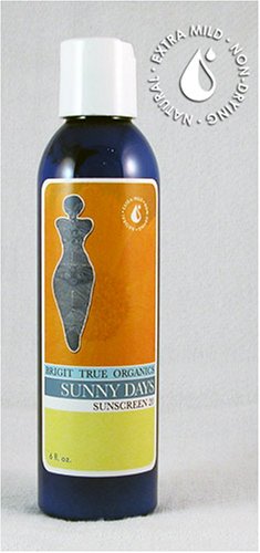 Brigit True Organics- Sunny Days SUNSCREEN 20, 6.0 fl. oz. (73% ORGANIC)