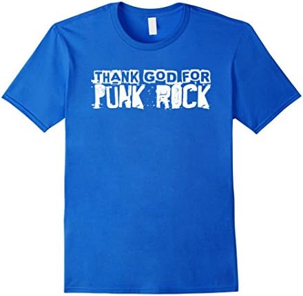 Men's Thank God For Punk Rock - Music Punk Band Lover T Shirt Medium Royal Blue