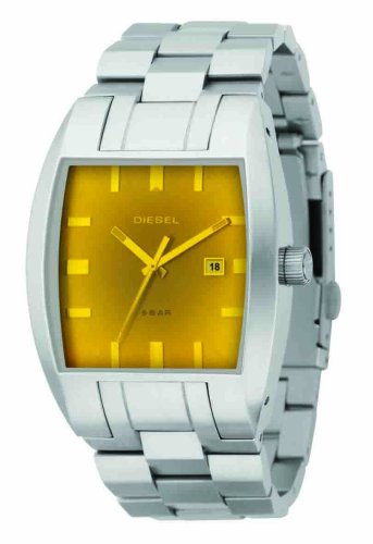 Diesel DZ1196 Stainless Steel Bracelet Watch With Yellow Crystal Dial