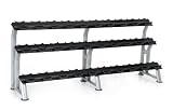 3-Tier Fixed Pro Style Dumbbell Saddle Rack 10 Pairs