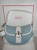 COACH LARGE SOHO HOBO SIGNATURE FLAP Purse - 100% GENUINE COACH Various Colors Black Kahki Brown Red