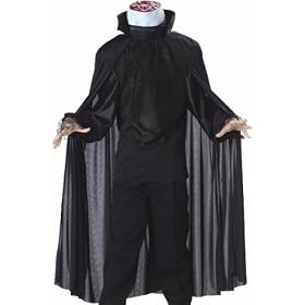 Scary Kids Story Tale Outfit Childrens Headless Horseman Costume Boys Black Outfit + Cape