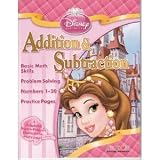 Disney Princess Addition & Subtraction Workbook & Flash Cards Set