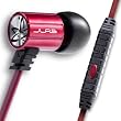 JBuds J4M Rugged Metal In-Ear Earbuds Style Headphones with Travel Case for iPod, iPhone, HTC and Blackberry (Black/Red)