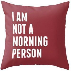 I am not a morning person pillow. Marsala pillow typography pillow Marsala cushion pillow Marsala Joutletshop by Joutletshop