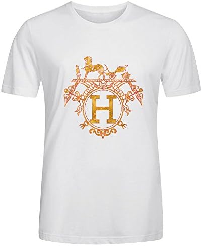 XPPTJC Hermes Logo Men O Neck Shirt White