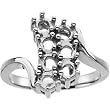 14K White Gold Mother's Ring - 7 Gemstone -- YOU CHOOSE THE COLORS!