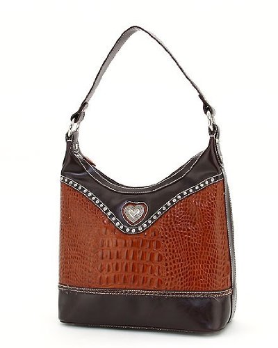 Genuine Leather Designer Inspired Western Hobo Handbag