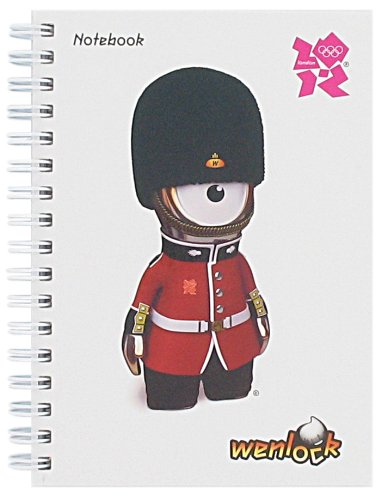 London 2012 Wenlock A5 Notebook - White