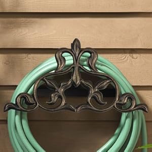 Fleur de Lis Hose Holder - French Bronze - Grandin Road