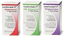 CardioChek Starter Refill Cholesterol Kit includes 3 total,3 hdl,3 trig, 9 capillaries, and 9 lancets