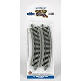 Bachmann Trains Snap-Fit E-Z Track 15? Radius Curved Track (4/card)
