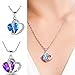 DDU(TM) 1Pc Sky Blue- Stylish Artificial Gem Love Heart Shape Pendant Chain Necklace Valentines Gift