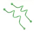 Green Anodized Stainless Steel Industrial - 14 Gauge - 1.875 Inches Length - Sold as a Pair