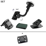 Alternatives Befestigungsset 5in1 fuer TomTom GO 520 T, GO520, GO540, Go 540 LIVE, GO720, GO 720 T, GO730, GO 730 Traffic, GO 740 LIVE, GO740, GO920, 920 T, GO 930 Traffic, KFZ Halterung, Luefteradapter Vent Mount, Adapter mit 360  Gelenksockel, Adapterplatte, Frontscheibenhalterung, Luefterhalterung