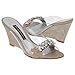 Beverly Feldman Women's Martina Wedge,Vinyl/Natural Silk,8 M