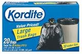 Hefty E33020 Kordite Large Trash Bags, 20 Count, 30-Gallon