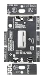 Lutron Ceana Single Pole 600W Preset Dimmer, White #CN-600P-WH