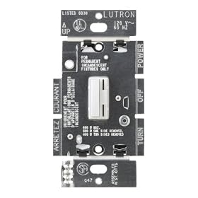 Lutron CN-600PH-WH Ceana Single Pole 600W Preset Dimmer, White by Lutron