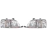 97-01 Honda CR-V CRV Headlights Headlamps Head Lights Lamps Pair Set by Aftermarket