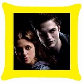 Throw Pillow Case Yellow of Twilight Edward Cullen and Bella Swan in Love