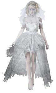 California Costumes Women's Ghostly Bride Adult, Grey, Small
