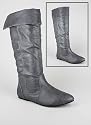 Pointed Toe Leatherette Boot