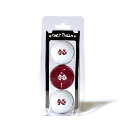 Mississippi State Bulldogs Ncaa Team Logo 3 Golf Ball Pack