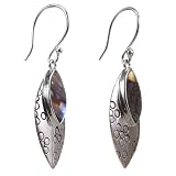 EXP Handmade Abalone Shell Beaded Earrings With Sterling Silver