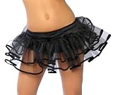 Black Double Layer Petticoat - Adult Std.