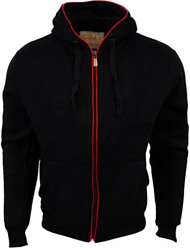 Gizmo Accessories EL LED Light Up Hoodie Slim Fitted (Men's Medium / Women's Large, Black / Red)