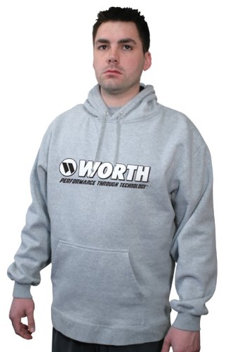 Custom Worth Fleece Pullover Hoodie W/WORTH Logo LIGHT GREY AL