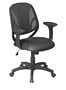 Office Star Screen Back Managers Chair with Black Urethane and Mesh Seat