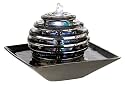 Metallic Chrome LED Light Table Fountain