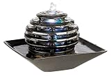 Indoor Fountains item: Metallic Chrome LED Light Table Fountain